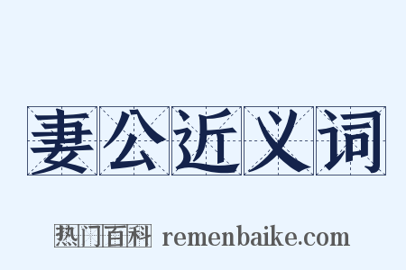 妻公近义词是什么意思的图片